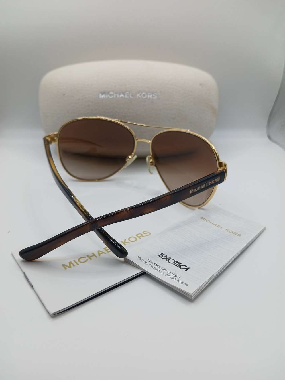Michael Kors Astrid III 5015 104413  Gold Brown Havana Gradient Sunglasses/USED - Picture 2 of 6